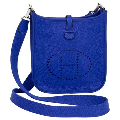 hermes crossbody evelyne mini blue atoll|hermes evelyne bags.